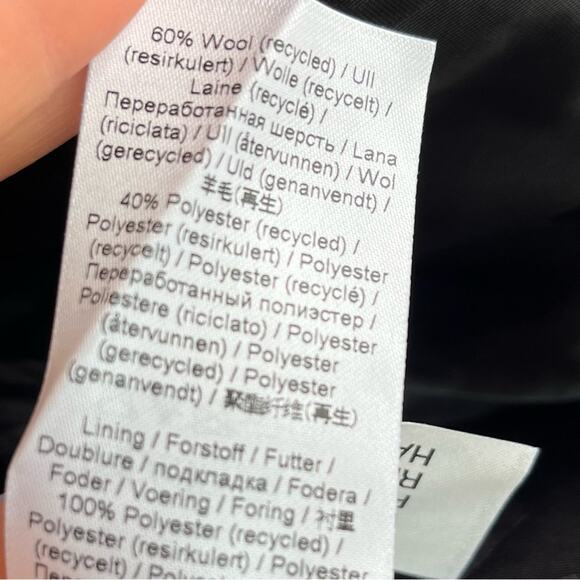 GANNI Boucle Wool Blend Wrap Coat - Picture 11 of 12